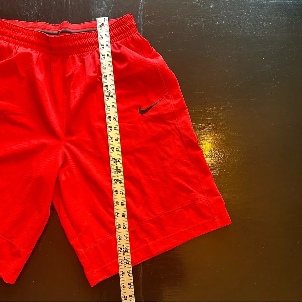 Nike Small Red and Black Athletic Gym Shorts Above Knee Basketball